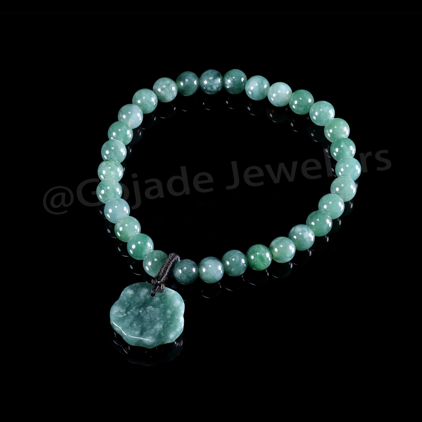 Bear Hand Bracelet 100% Natural Burma Jade Jadeite With Certificated
