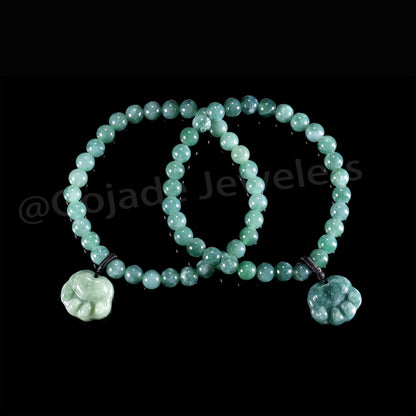 Bear Hand Bracelet 100% Natural Burma Jade Jadeite With Certificated