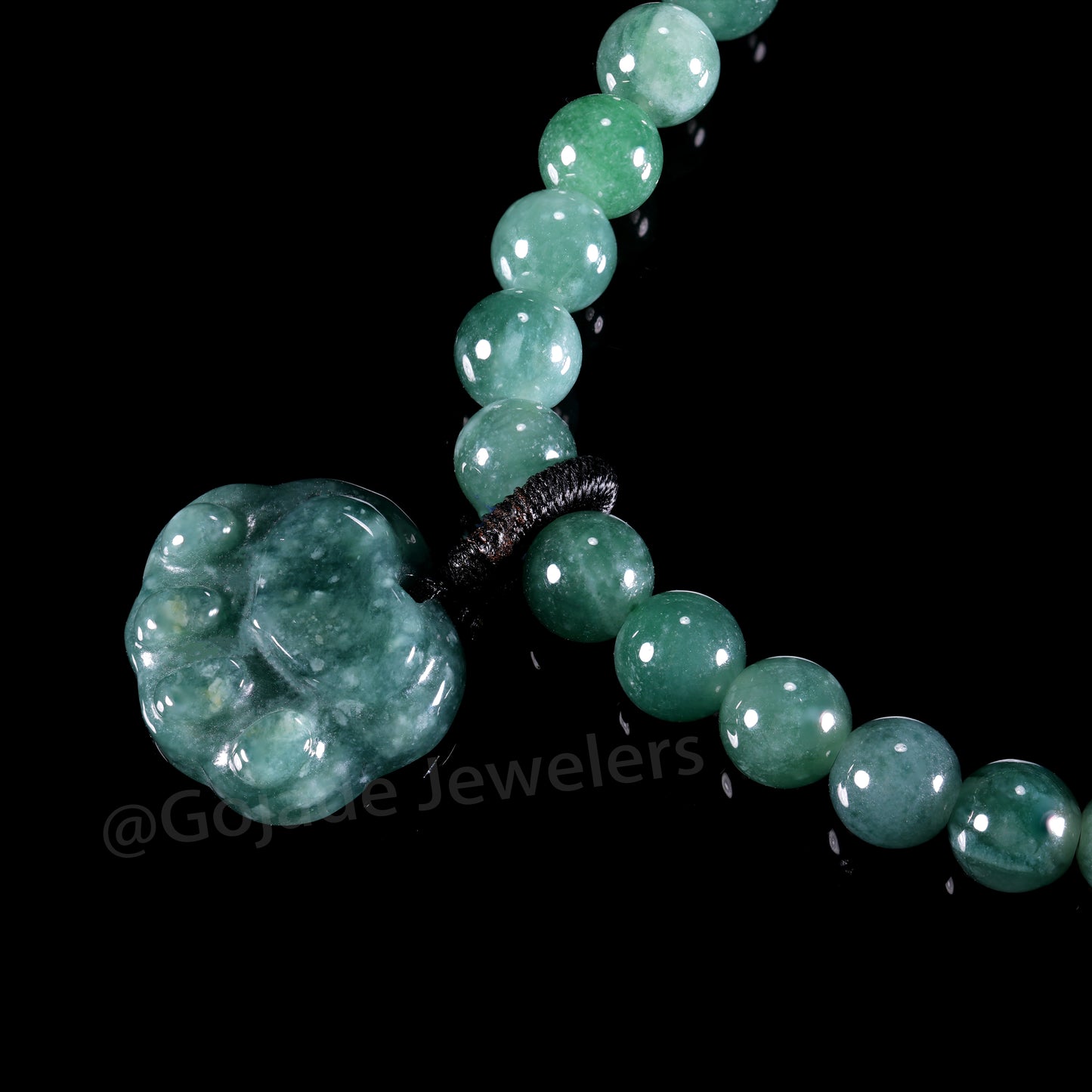 Bear Hand Bracelet 100% Natural Burma Jade Jadeite With Certificated
