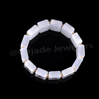 Majiang (Mahjong) 13幺 Bracelet 100% Natural Burma Jade Jadeite With Certificated b87