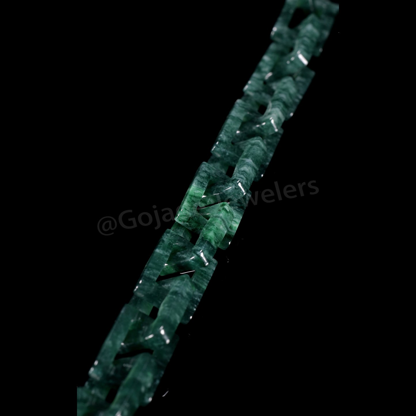 Hermès Fully Carved Bracelet 100% Natural Burma Jade Jadeite