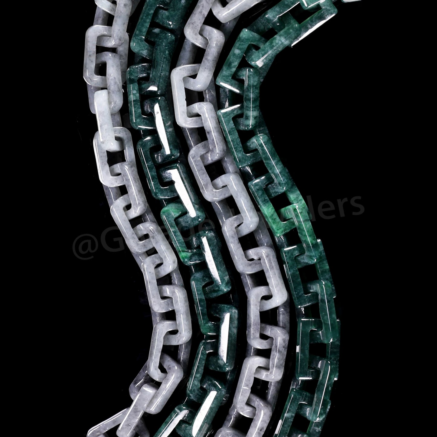 Hermès Fully Carved Bracelet 100% Natural Burma Jade Jadeite