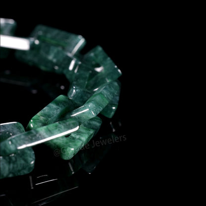 Hermès Fully Carved Bracelet 100% Natural Burma Jade Jadeite