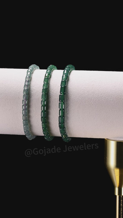 The beads Bracelet 100% Natural Jade Jadeite With Certificated