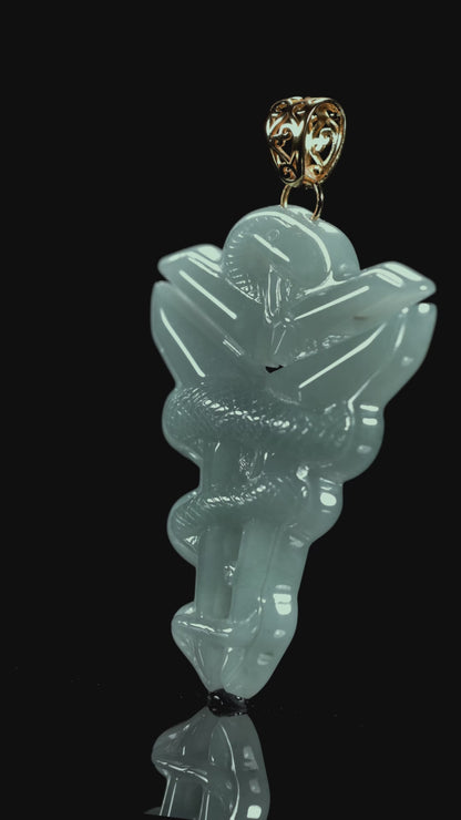The Black Mamba Kobe Logo Jade Jadeite (S925 Silver Buckle)