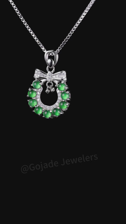 The Green Jadeite 100% Natural Burma Jade Jadeite With Certificated (S925 Silver Buckle)