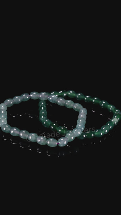 The beads Bracelet 100% Natural Jade Jadeite With Certificated