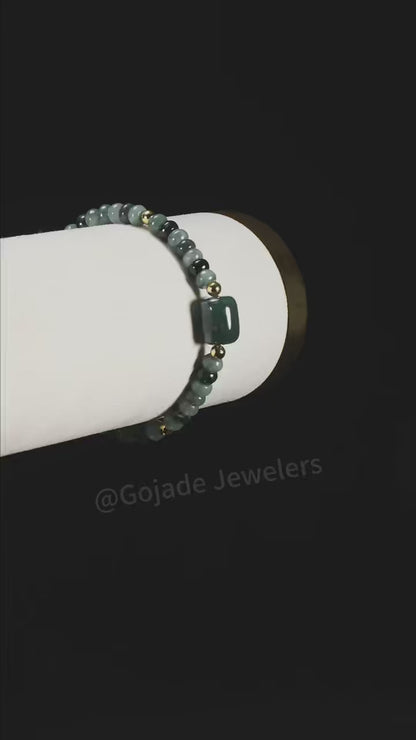 The beads Bracelet 100% Natural Jade Jadeite With Certificated