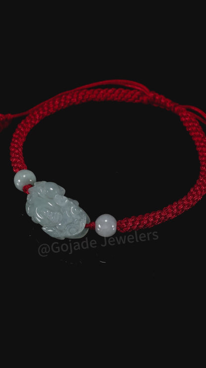 The Pixiu Bracelet 100% Natural Jade Jadeite With Certificated
