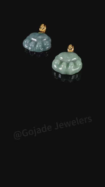 The Bear Head Jadeite 100% Natural Burma Jade Jadeite With Certificated (S925 Silver Buckle) a47
