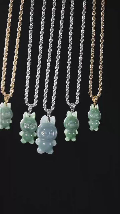 Labubu Jadeite (S925 Silver Buckle )