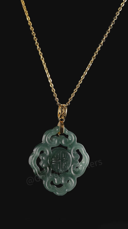 The Ruyi Jadeite 100% Natural Burma Jade Jadeite With Certificated (S925 Silver Buckle)