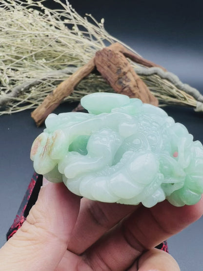 Certified Green Burma 100% Natural A Jade jadeite Display Frog centipede scorpion snake 五毒 601989  TN