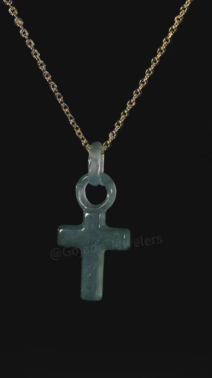 The Cross Ring Pendant Jadeite 100% Natural Burma Jade Jadeite With Certificated