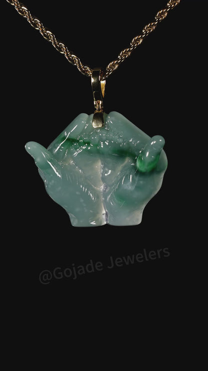 The Love for babies Jadeite 100% Natural Burma Jade Jadeite With Certificated (S925 Silver Buckle)