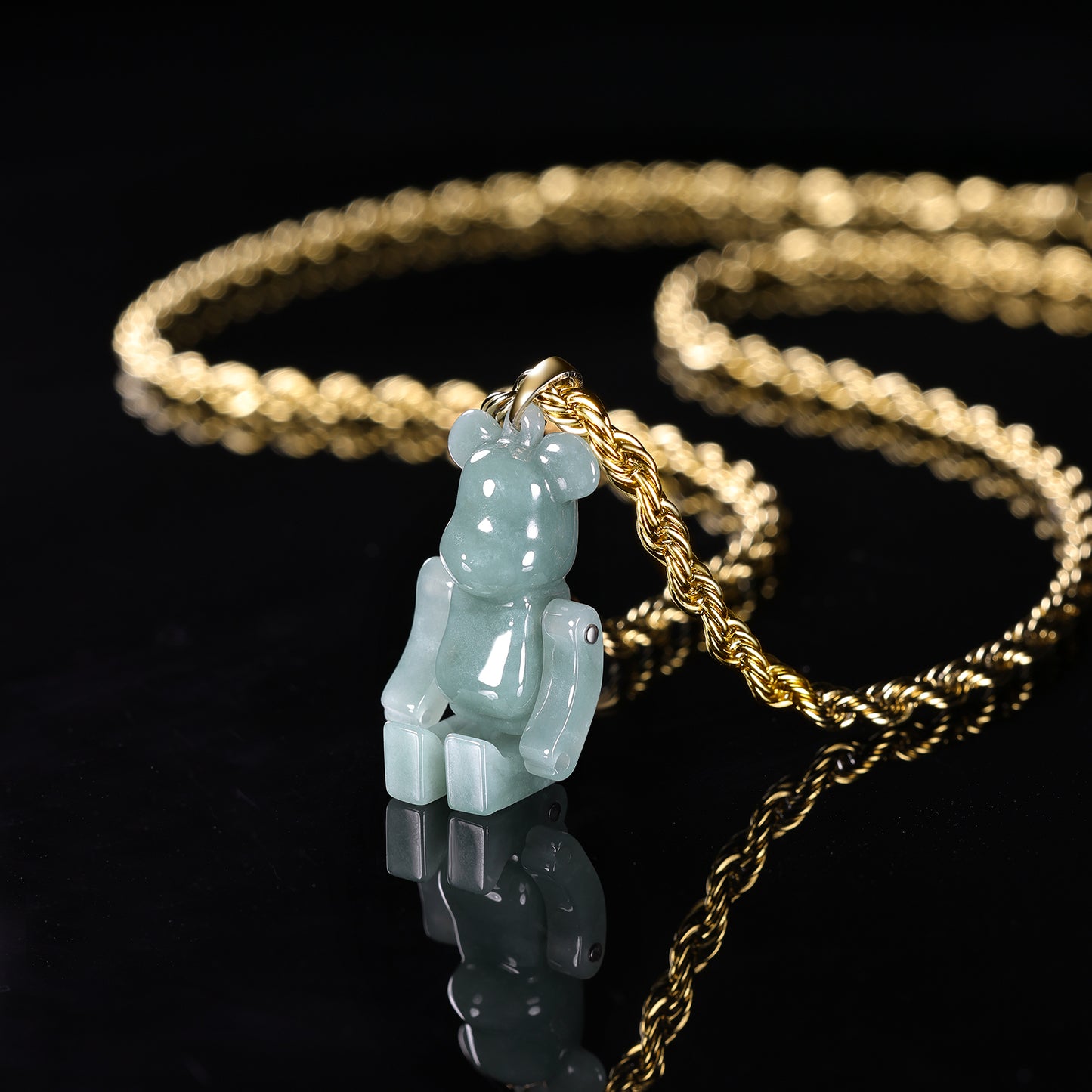 Violent Bear Jadeite (S925 Silver Buckle)