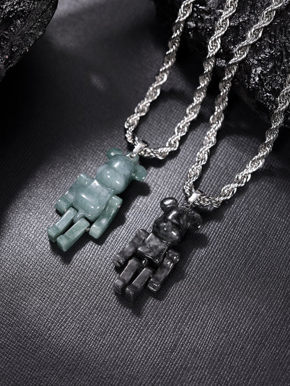 Violent Bear Jadeite (S925 Silver Buckle)