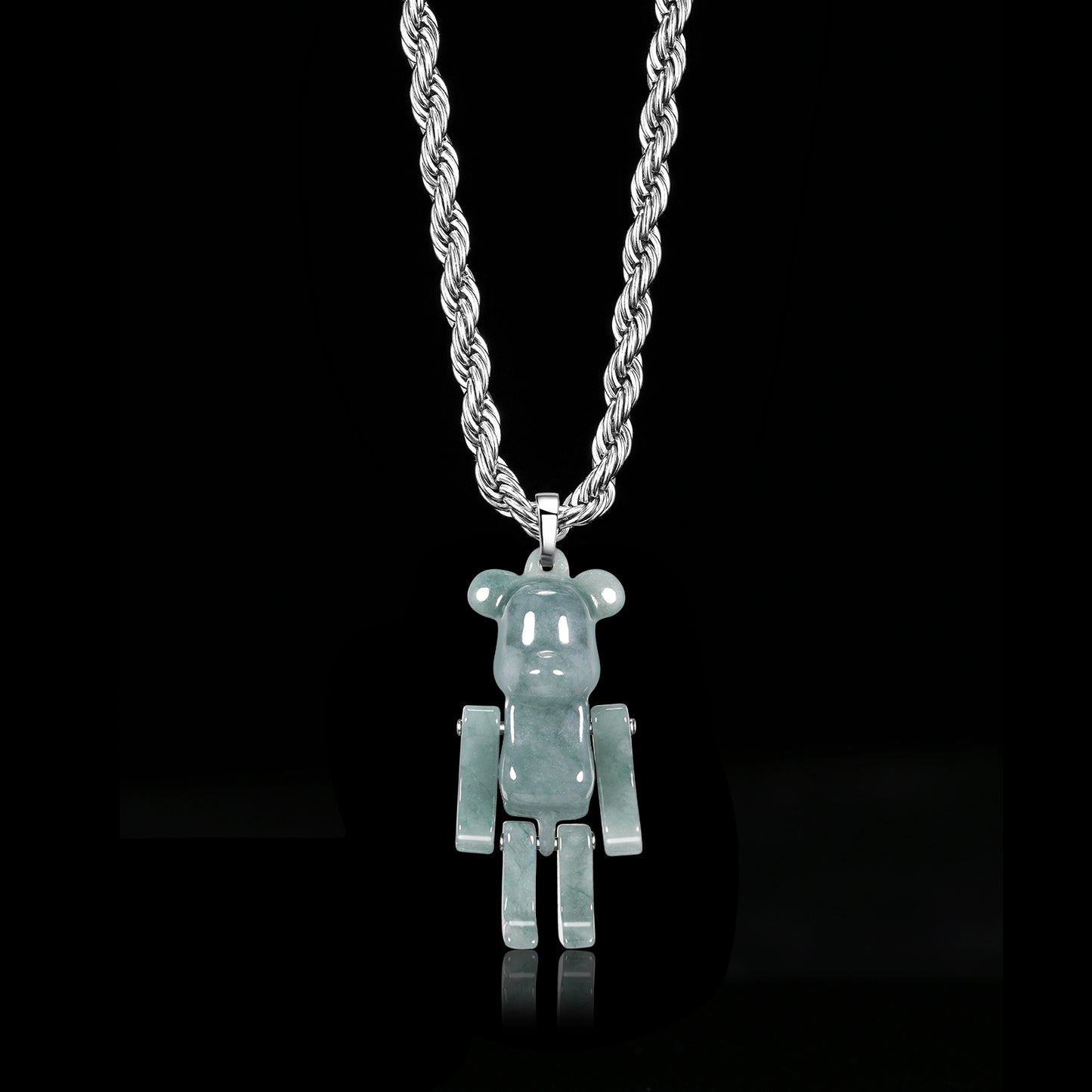 Violent Bear Jadeite (S925 Silver Buckle)