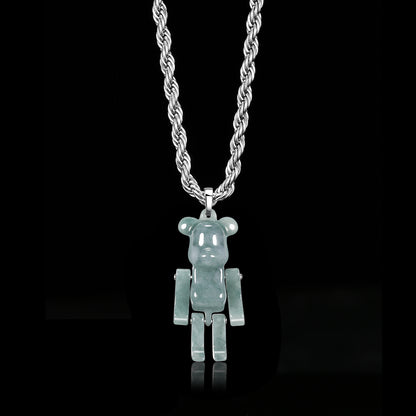 Violent Bear Jadeite (S925 Silver Buckle)