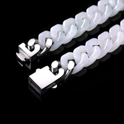 Cuban Style Bracelet Jadeite