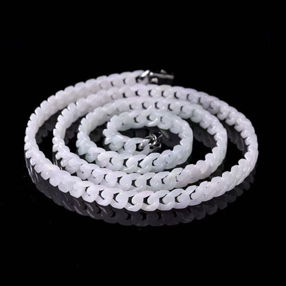 Cuban Style Necklace Jadeite