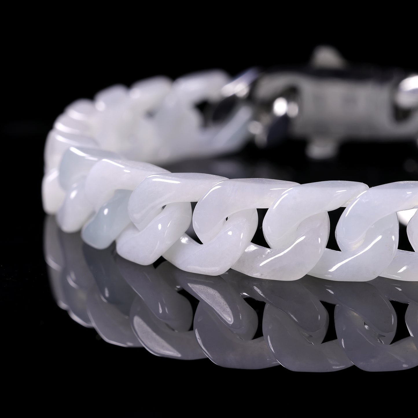 Cuban Style Bracelet Jadeite