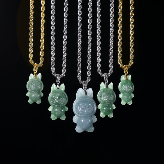 Labubu Jadeite (S925 Silver Buckle )