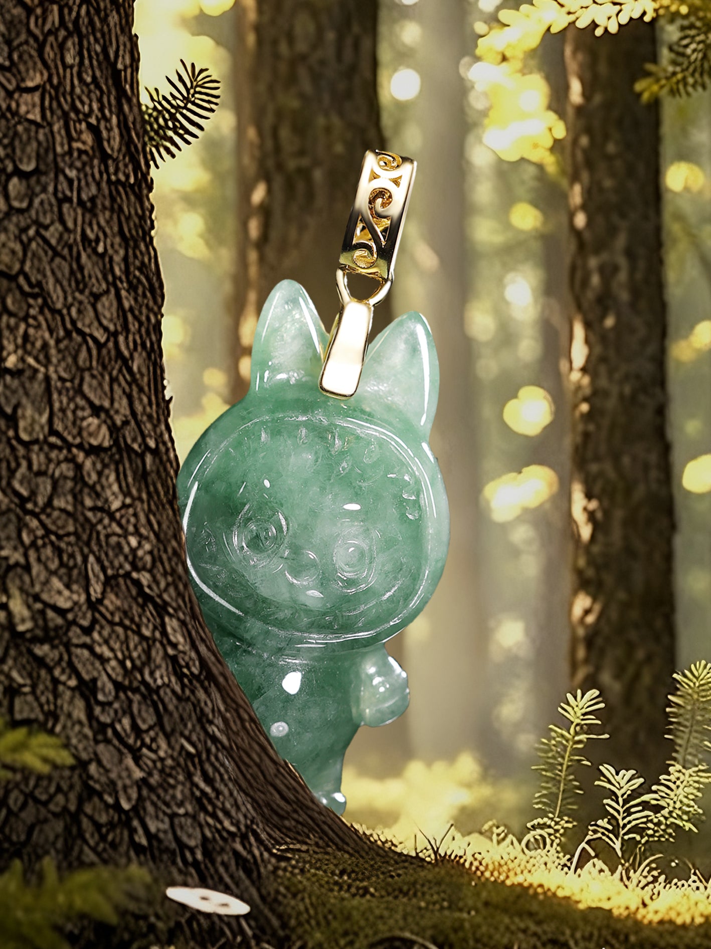 Labubu Jadeite (S925 Silver Buckle )