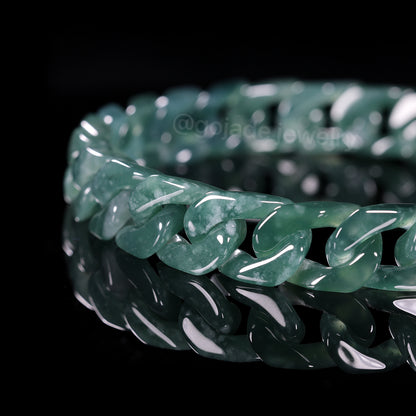The Cuban Jade Bracelet (S925 Silver With Mozambique Diamonds)
