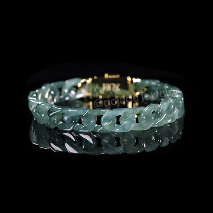 The Cuban Jade Bracelet (S925 Silver With Mozambique Diamonds)