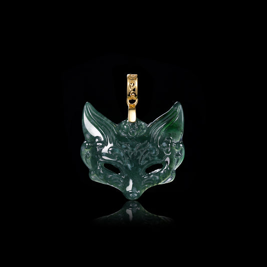 The Fox Mask Jadeite (S925 Silver Buckle )