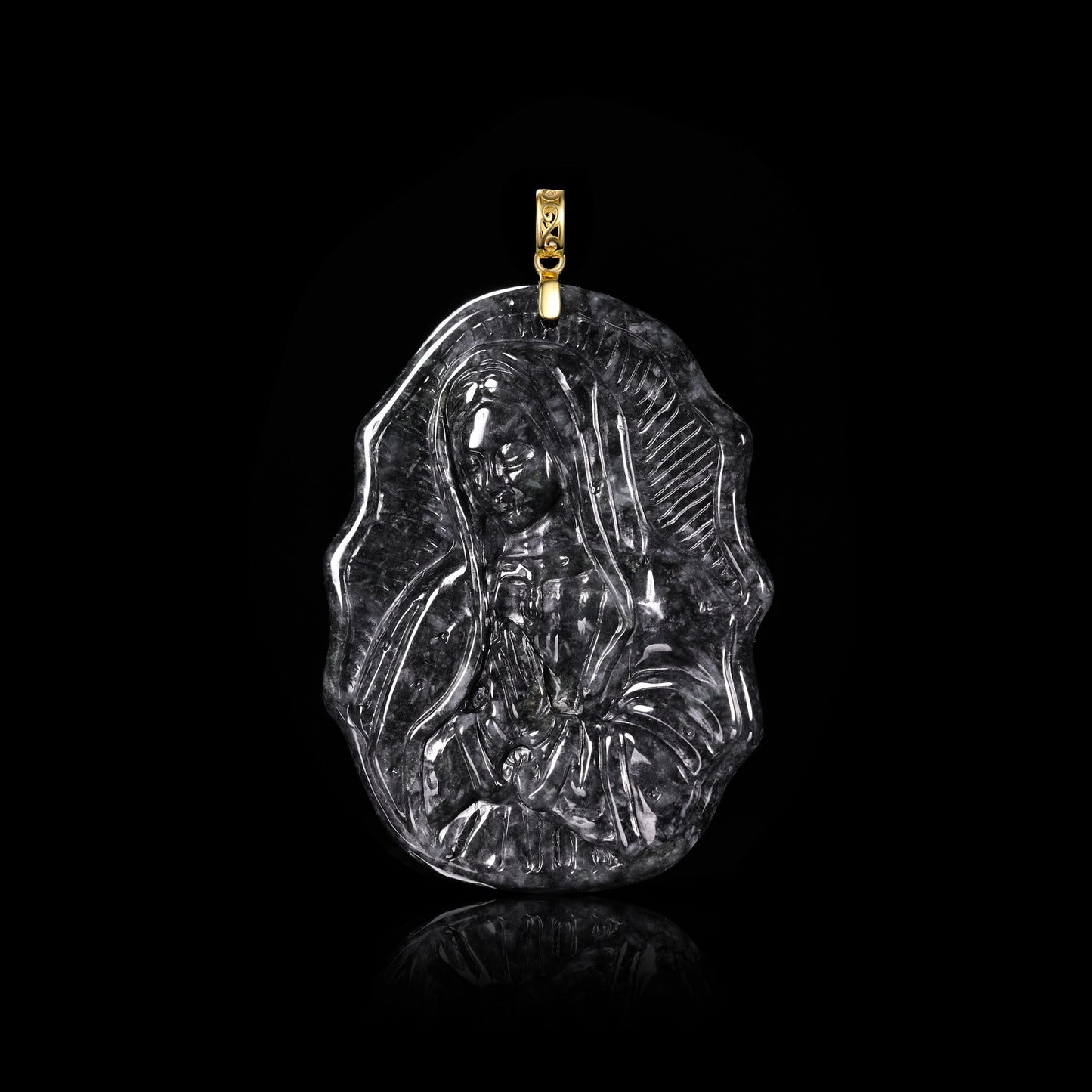 The Virgin Mary Jadeite (S925 Silver Buckle)