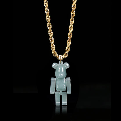 Violent Bear Jadeite (S925 Silver Buckle)